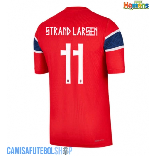 Camisa de time de futebol Noruega Jorgen Strand Larsen #11 Replicas 1º Equipamento Mundo 2026 Manga Curta